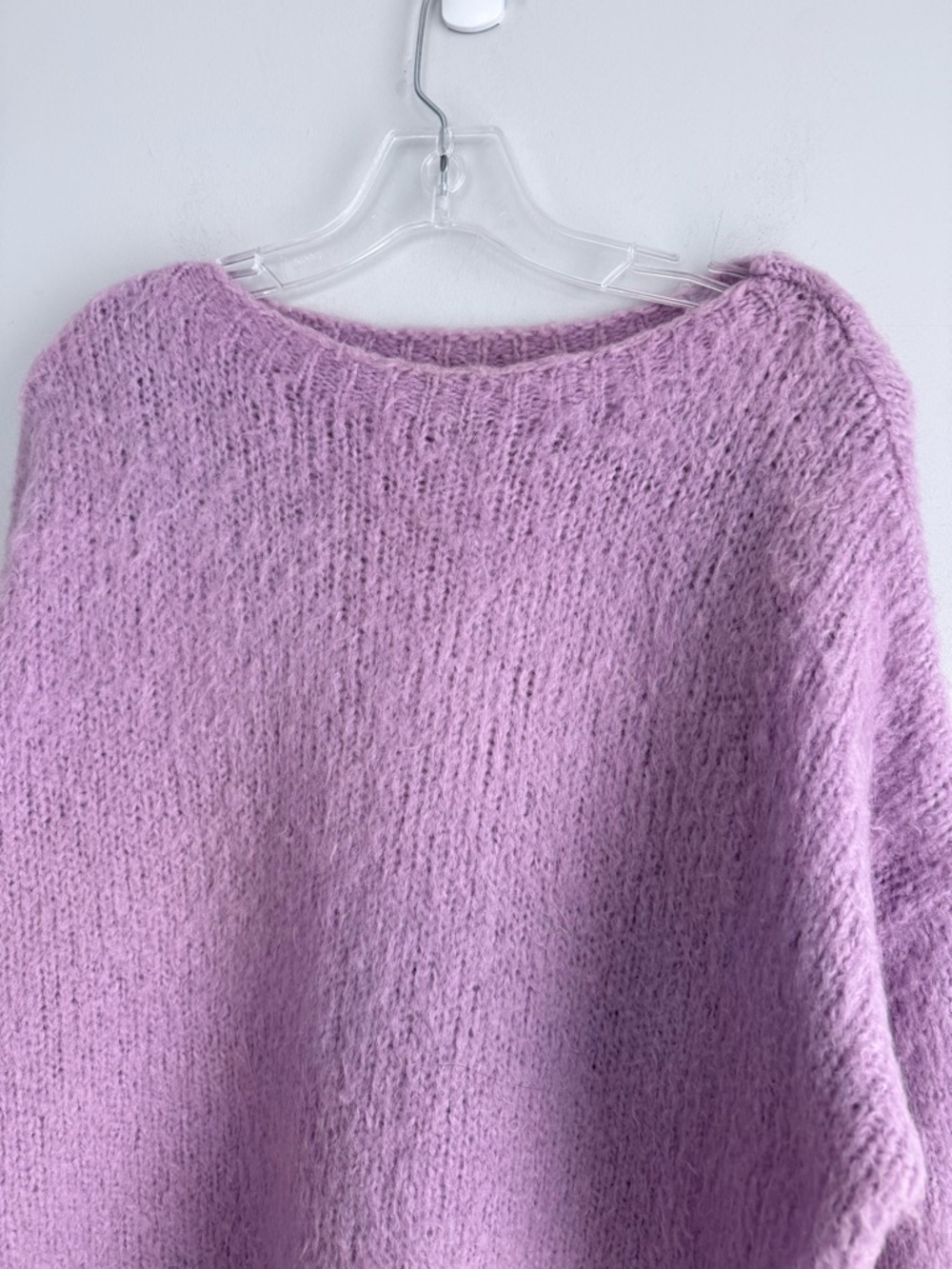 Maje Mignon Oversized Sweater 1 S Lilac Purple Cozy Knit Soft Relaxed Slouchy - Picture 9 of 16